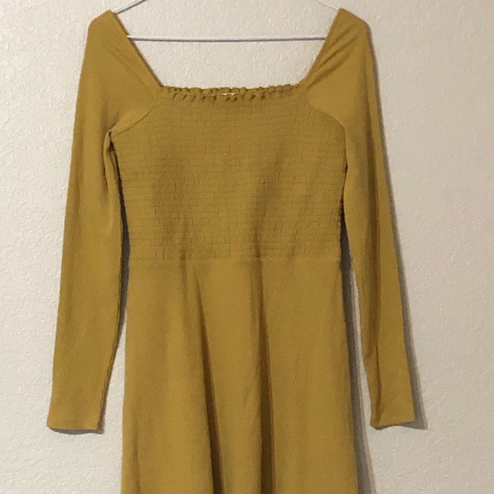 American Eagle SMOCKED SQUARE NECK DRESS